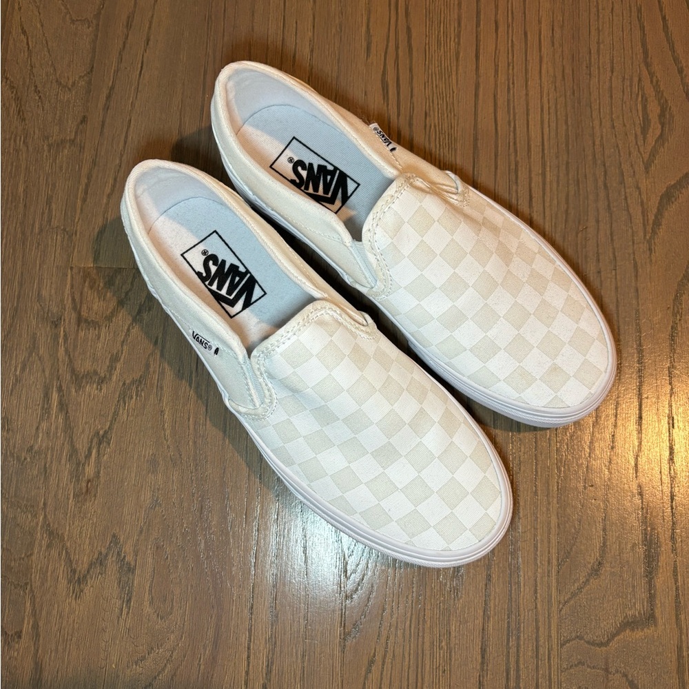 Women’s Vans Classic Slip-on Checkerboard Shoe: Women’s 8
